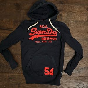 SuperDry Men’s pullover sweatshirt with hoodie - Size M